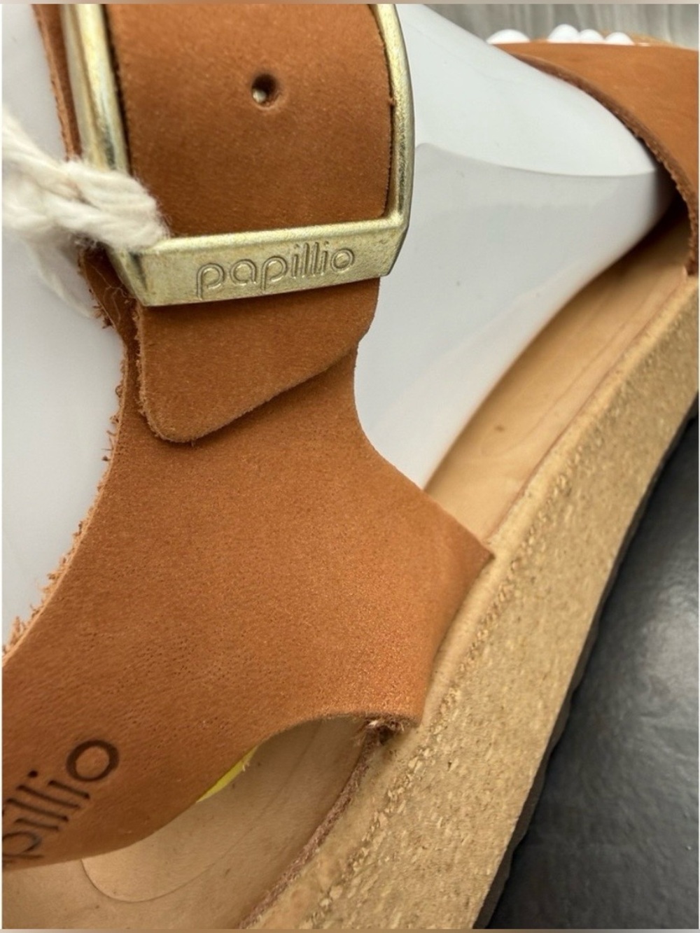 Papillio 💅 Birkenstock Glenda Pecan Brown Nubuck Leather Platform Sandals NEW - Picture 7 of 13
